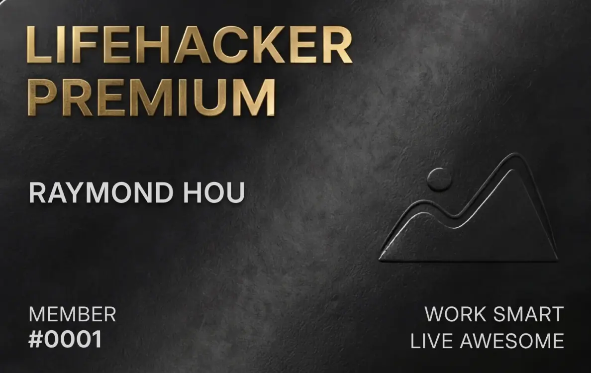 Lifehacker Premium Black Card